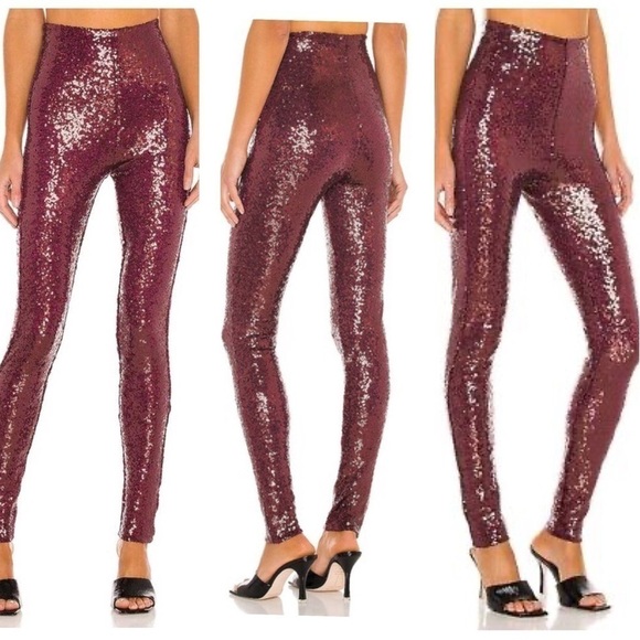 Commando Sequin Legging in Wine - Picture 1 of 6